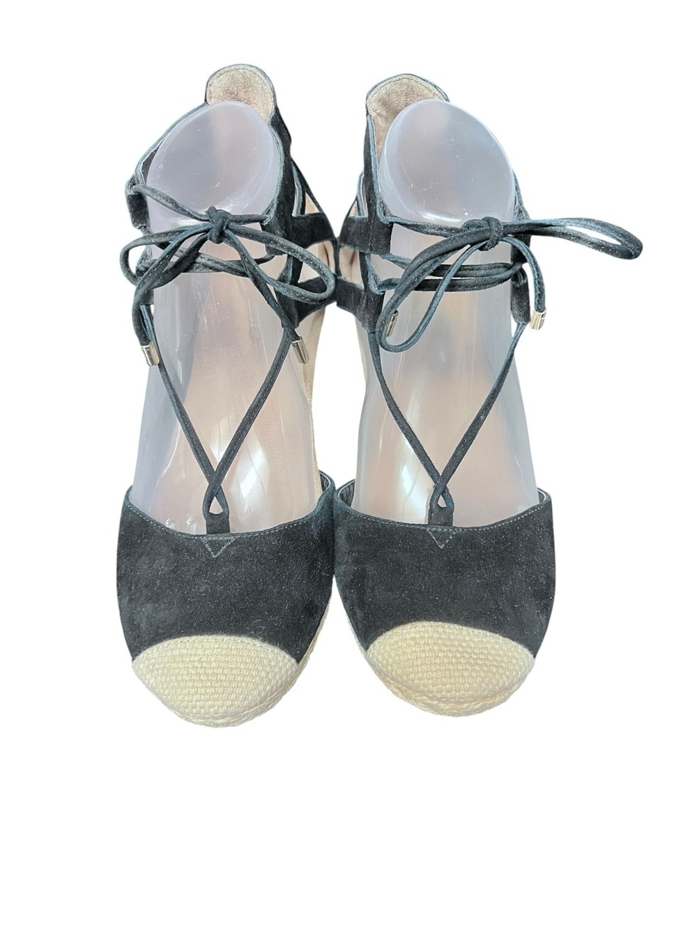 Vionic Calypso black suede espadrille strappy wedge sandal size 8.5 - Picture 3 of 9